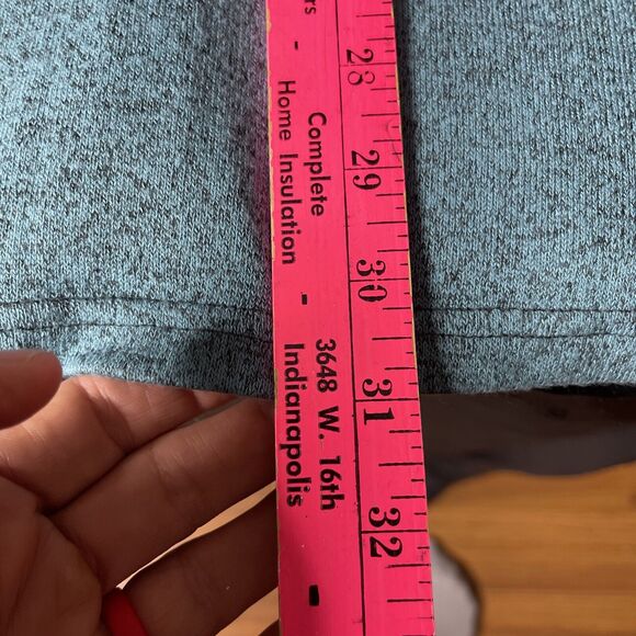 H by Halston 2X Blue‎ Super Soft Knit Long Sleeve Tunic With Faux Suede Back - Picture 9 of 10